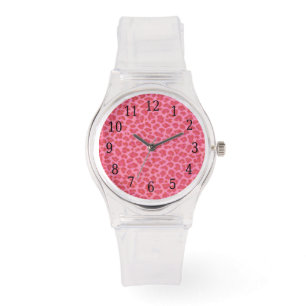 Rosa Leopard Print Watch Armbandsur