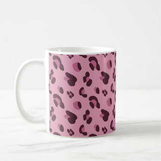Rosa Leopard Skin Mönster Kaffemugg