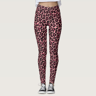 Rosa Leopard Skin Mönster Leggings