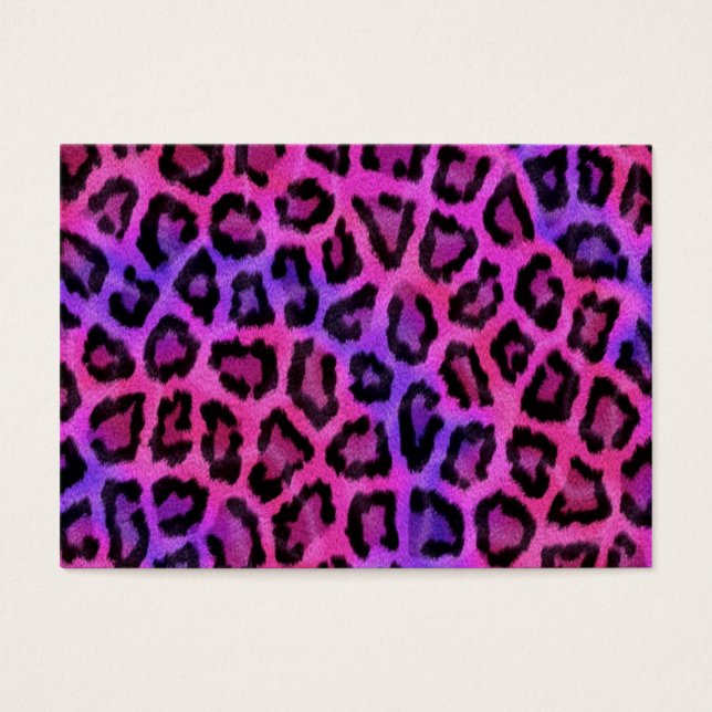 Rosa Leopard Skin Skriv ut Visitkort (Framsidan)