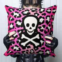 Rosa Leopard Skriv ut Jolly Roger Pirat