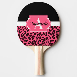 Rosa Leopard Skriv ut Pingisracket