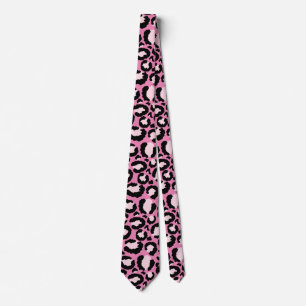 Rosa Leopard Skriv ut Slips