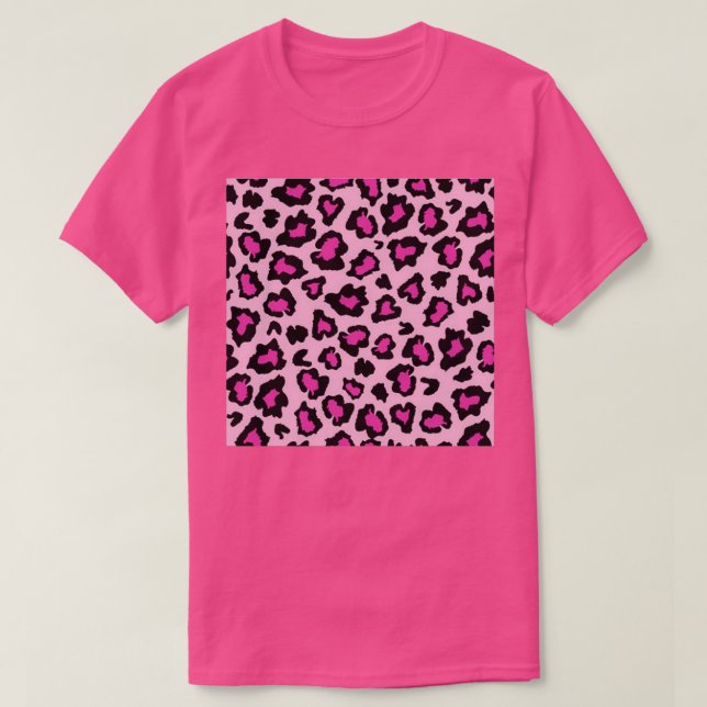Rosa leopard spots t shirt (Design framsida)