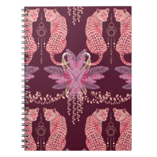 Rosa leoparder i Dschungelanteckningsbok/Journal Anteckningsbok