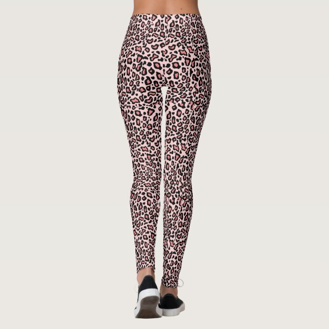 Rosa leopardleggings leggings (Baksida)