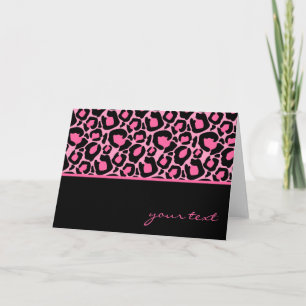 Rosa Leopardmönster Kort