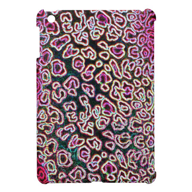 Rosa Leopardsamling iPad Mini Skydd (Baksidan)