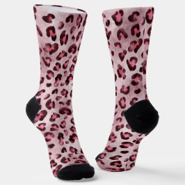 Rosa leopardtryck konstnärlig vildkatt pälsstruktu