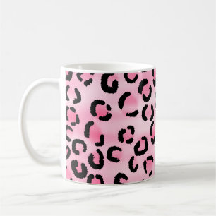 Rosa Leopardtryckmodell Kaffemugg