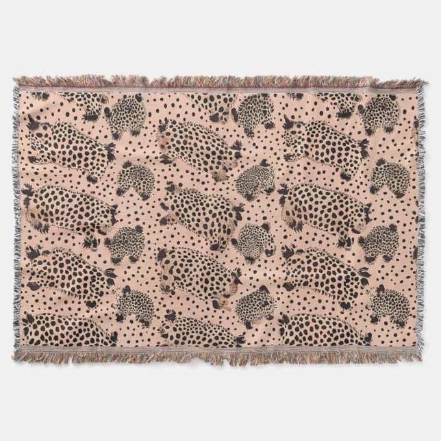 Rosa leopardtrycksmönster – Chic djur Filt (Framsidan)