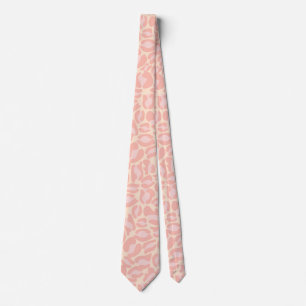 Rosa Leopentryck Kitch Retro Bröllop Trossgossar Slips