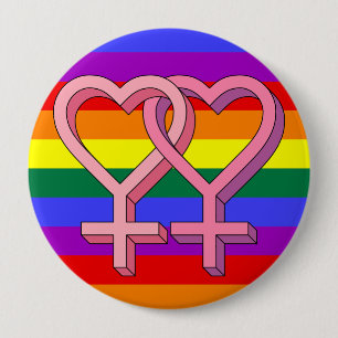 Rosa lesbisk jämställdhet för symbol LGBT knäp Knapp