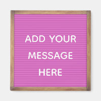 Rosa Letterboard i Ram Anpassningsbar Message