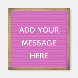 Rosa Letterboard i Ram Anpassningsbar Message Magnet