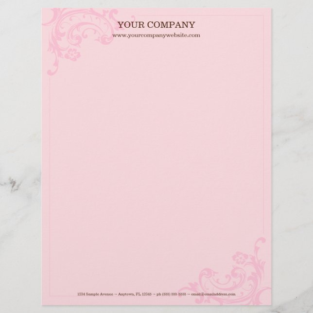 Rosa Letterhead Brevhuvud (Framsida)