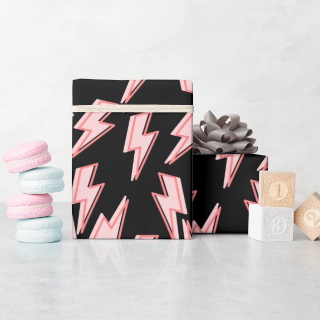 Rosa Lighämts Mönster Presentpapper (Baby Shower)