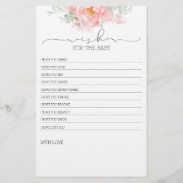 Rosa Light Soft Flower Baby Shower Game