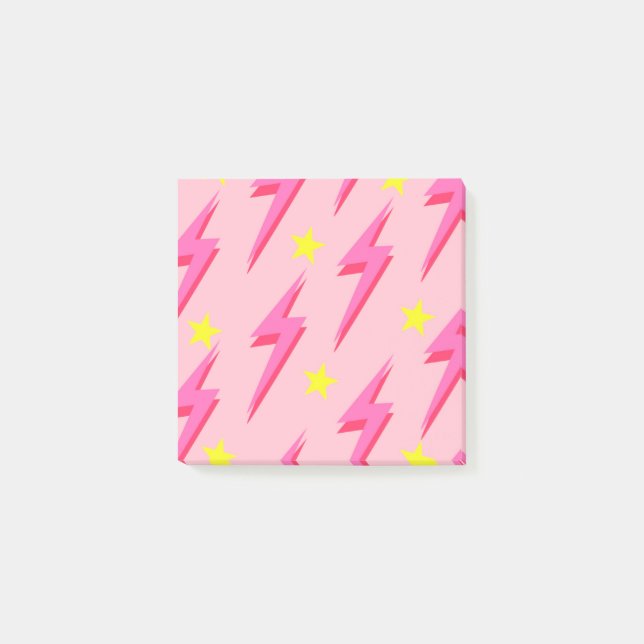 Rosa Lightning PostIT-Snyggt Organisation Post-it Block (Framsida)