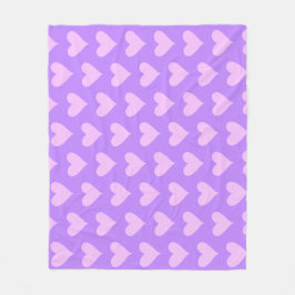 Rosa - Lila Alla hjärtans dag Fleecefilt