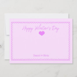 Rosa - Lila Alla hjärtans dag Inbjudningar