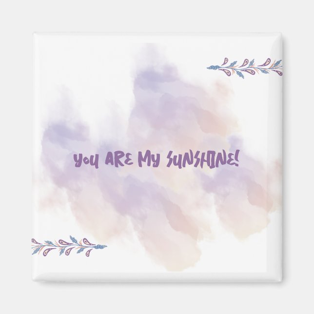 Rosa - Lila Alla hjärtans dag Magnet (Framsidan)