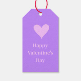 Rosa - Lila Alla hjärtans dag Presentetikett