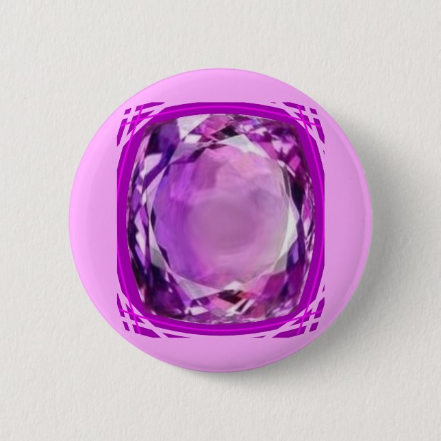 Rosa lila Amethyst Gemstone vid SHARLES Knapp (Framsida)