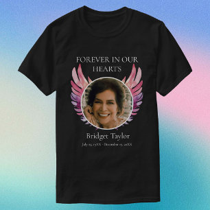 Rosa & Lila Angel Vingar Funeral Photo Memorial T Shirt