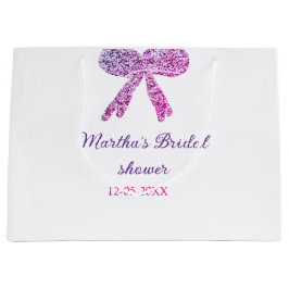 Rosa lila båge glitter gnista bröllopsfest namnet