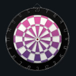 Rosa Lila Black and White Darttavla<br><div class="desc">Rosa Lila Black and White Dart Board</div>