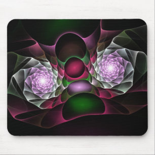 Rosa Lila Black Bubbles and Öga Fractal Art Musmatta