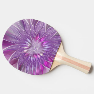 Rosa Lila Blomma Passion Abstrakt Fraktal Konst Pingisracket