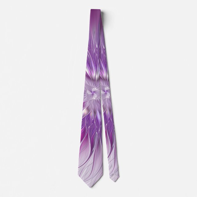 Rosa Lila Blommens passion Abstrakt Fractal Art Slips (Framsida)