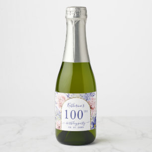 Rosa Lila Blommigt 100:e Födelsedagsfesten