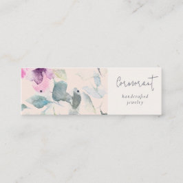  Rosa Lila Blommigt Earring Stud Ring Holder Mini Visitkort