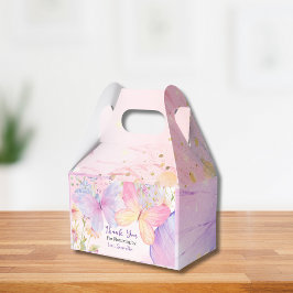 Rosa Lila Blommigt Oh Baby Butterfly Baby dusch Presentaskar