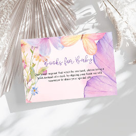 Rosa Lila Blommigt Oh Baby Butterfly Baby dusch Tilläggskort