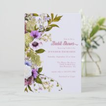 Rosa lila blommor | Bloom Bridal Shower
