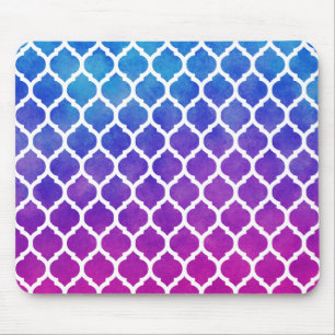 Rosa Lila Blue Ombre Moroccan Lattice Musmatta