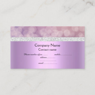 Rosa lila bubbles elegant semigloss business visitkort