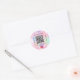  rosa lila business salon qr code Instagram Runt Klistermärke (Envelope)
