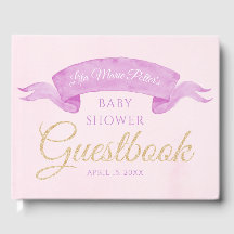 Rosa & Lila Butterfly Baby Shower Guestbook