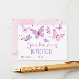 Rosa Lila Butterfly gissar hur många spel Tilläggskort