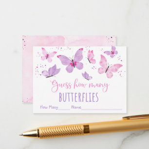 Rosa Lila Butterfly gissar hur många spel Tilläggskort