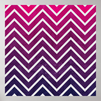 Rosa Lila Chevron Poster