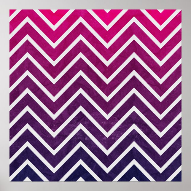 Rosa Lila Chevron Poster (Framsidan)
