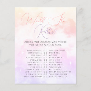 Rosa Lila Cloud Nine skulle hellre spela