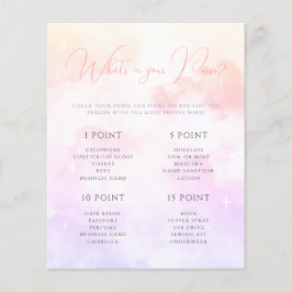 Rosa Lila Cloud Nine What's in your Purse Game