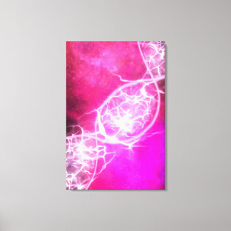 Rosa Lila Cosmic DNA Strand Stretched Canvas
